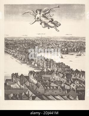 Aus Hollars `View of London, 1647' (Blatt V), Druck eines unbekannten Künstlers, 20. Jahrhundert, nach Wenzel Hollar, 1607–1677, Böhmisch, 1907, Reproduktion Stockfoto